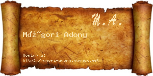 Mágori Adony névjegykártya